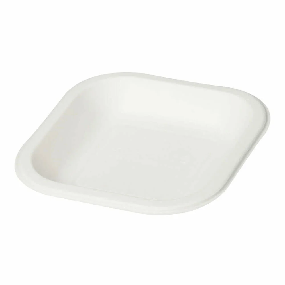 6" Square Plate (Sugarcane Bagasse)